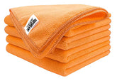 Foxcare Rag Orange Microfiber Cloth - 40x40 cms - 350 GSM - Thick Lint & Streak-Free Multipurpose Cloths -Automotive Microfibre Towels for Car Bike Cleaning Polishing Washing & Detailing - Foxcare Industries